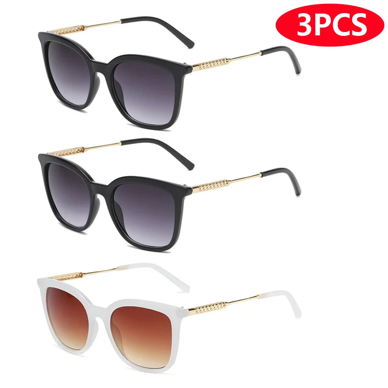 Classic Square Vintage Sunglasses - Alloy Frame Retro Trend UV400