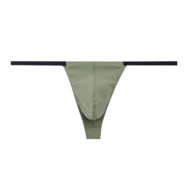 Multi size Comfortable  high stretch sports Thong men's T-pants Mens Sexy T Back  Men Brief Underwear Ribbed Pants Sexy T-Shaped