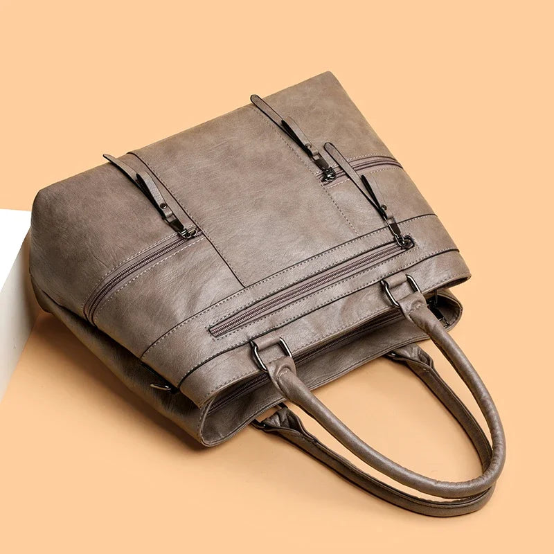 Elegant Handbag for Women High Quality Leather Top-Handle Bags Purse Ladies Shoulder Crossbody Bag Large Casual Tote 2025 Hot