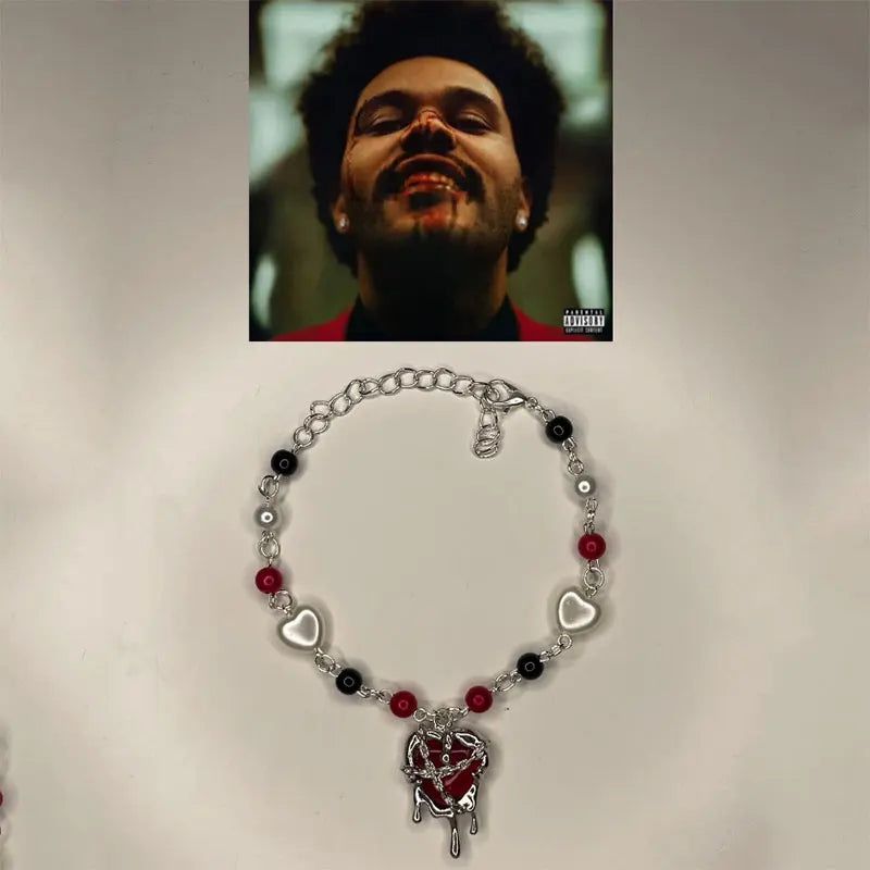 Handmade the weeknd bracelets  No. 8 ball star beaded dice bracelet coquettish y2k gothic