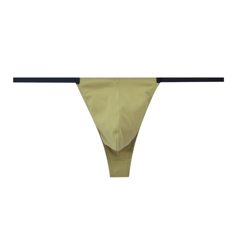 Multi size Comfortable  high stretch sports Thong men's T-pants Mens Sexy T Back  Men Brief Underwear Ribbed Pants Sexy T-Shaped