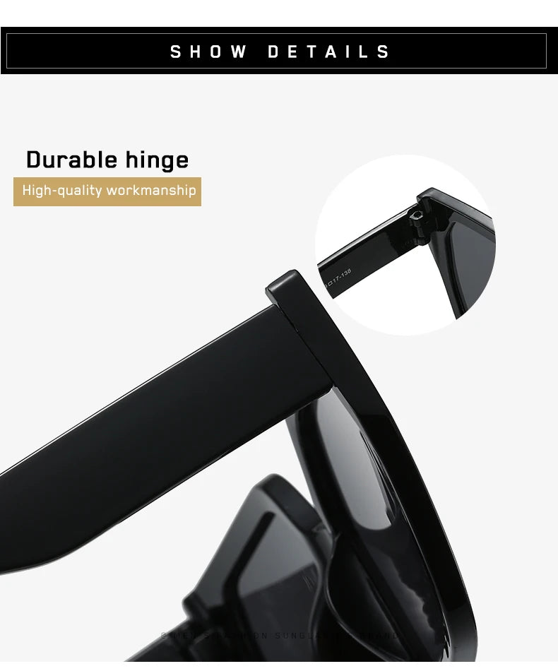 Vintage Square Fishing Sunglasses - Retro Unisex UV400 Black Eyewear