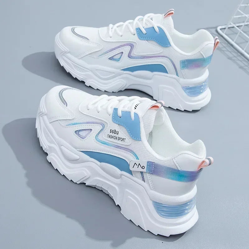 2023 Sneakers Women Platform Flat Shoes Woman Shoes Green Casual Trainers Ladies Chunky Sneakers Women Shoes