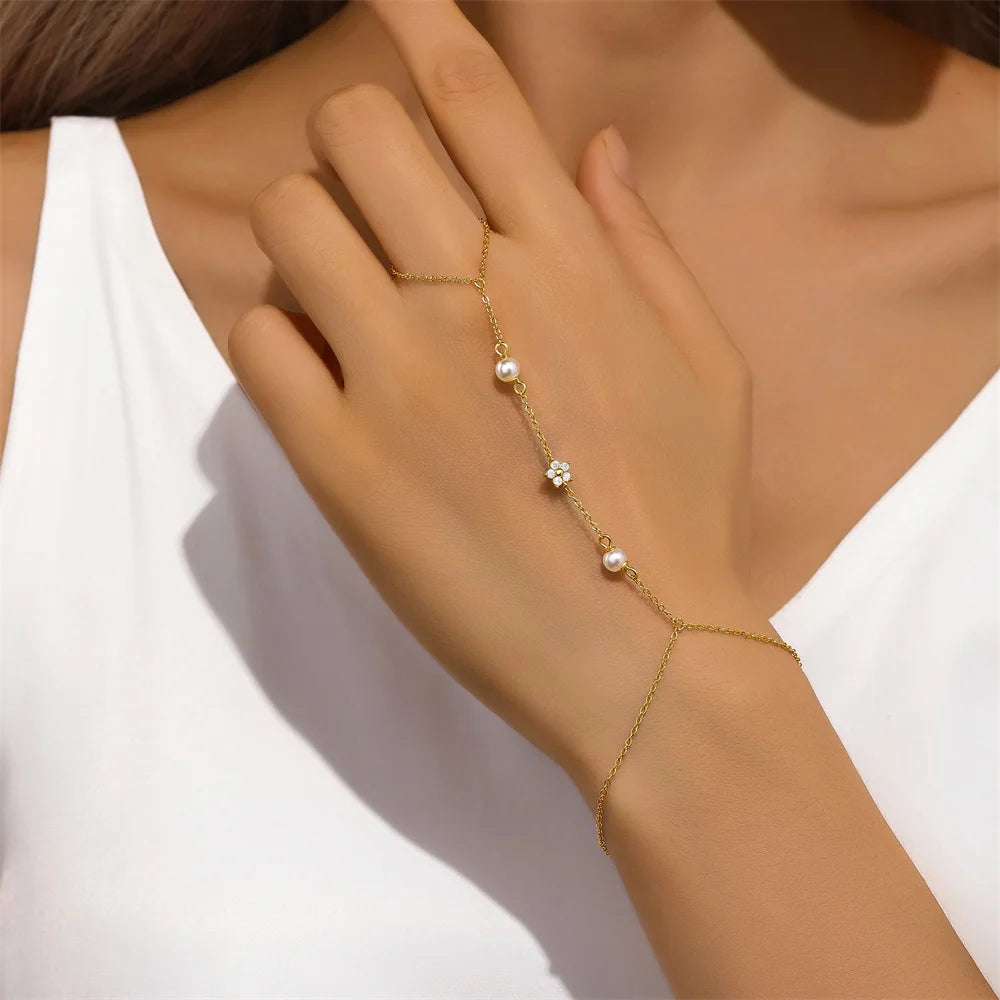 CANNER European American Style Eight-Pointed Star Zircon Bracelet S925 Sterling Silver Personality Simple Versatile Bracelet