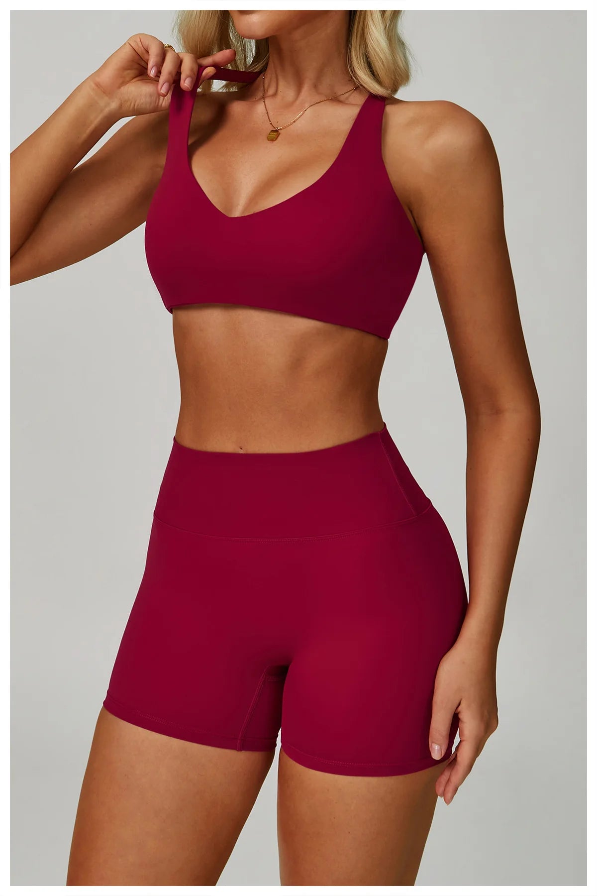 2-3PCS Yoga Suit Women Tracksuit Sports Bra High Waist Leggings Shorts Outfit Gym Set Fitness Push Up Workout Clothes Sportswear