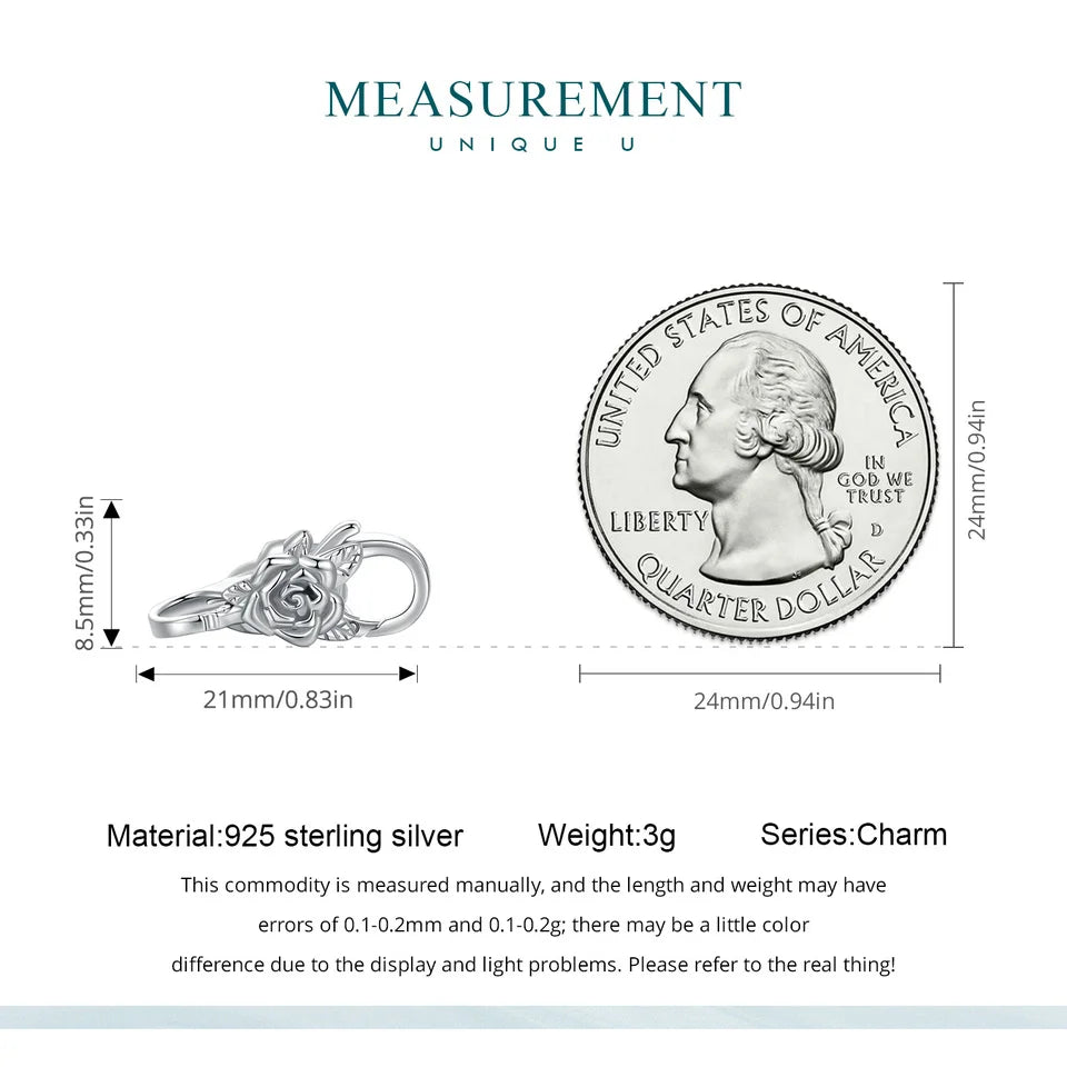 WOSTU Real 925 Sterling Silver Basic Snake Bangle Bracelet Butterfly Flower Closure Buckle For DIY Charms Bead Jewelry Make Gift