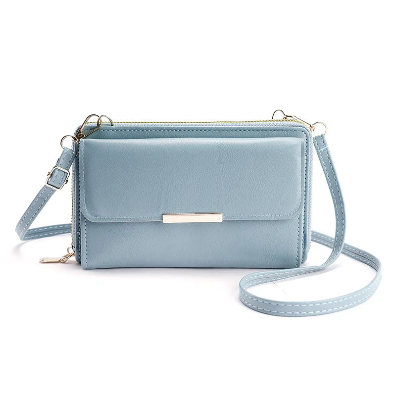 Fashion Women Luxury Leather Single Shoulder Bags Ladies Large Capacity Crossbody Mobile Phone Purse Female Messenger Wallet