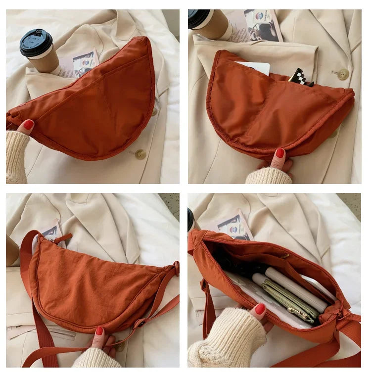 Casual Nylon Crossbody Bag for Women Designer Shoulder Bags Large Capacity Tote Lady Travel Shopper Bag Female Purses 2024