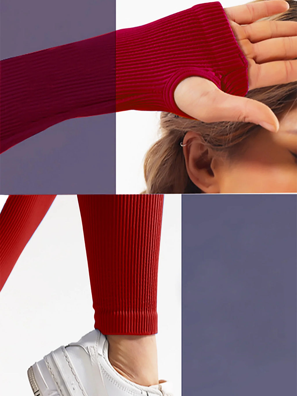 Solid Color Ribbed Yoga Jumpsuit, Seamless Slim Fit Long Sleeve Sports Bodysuit, Women's Activewear