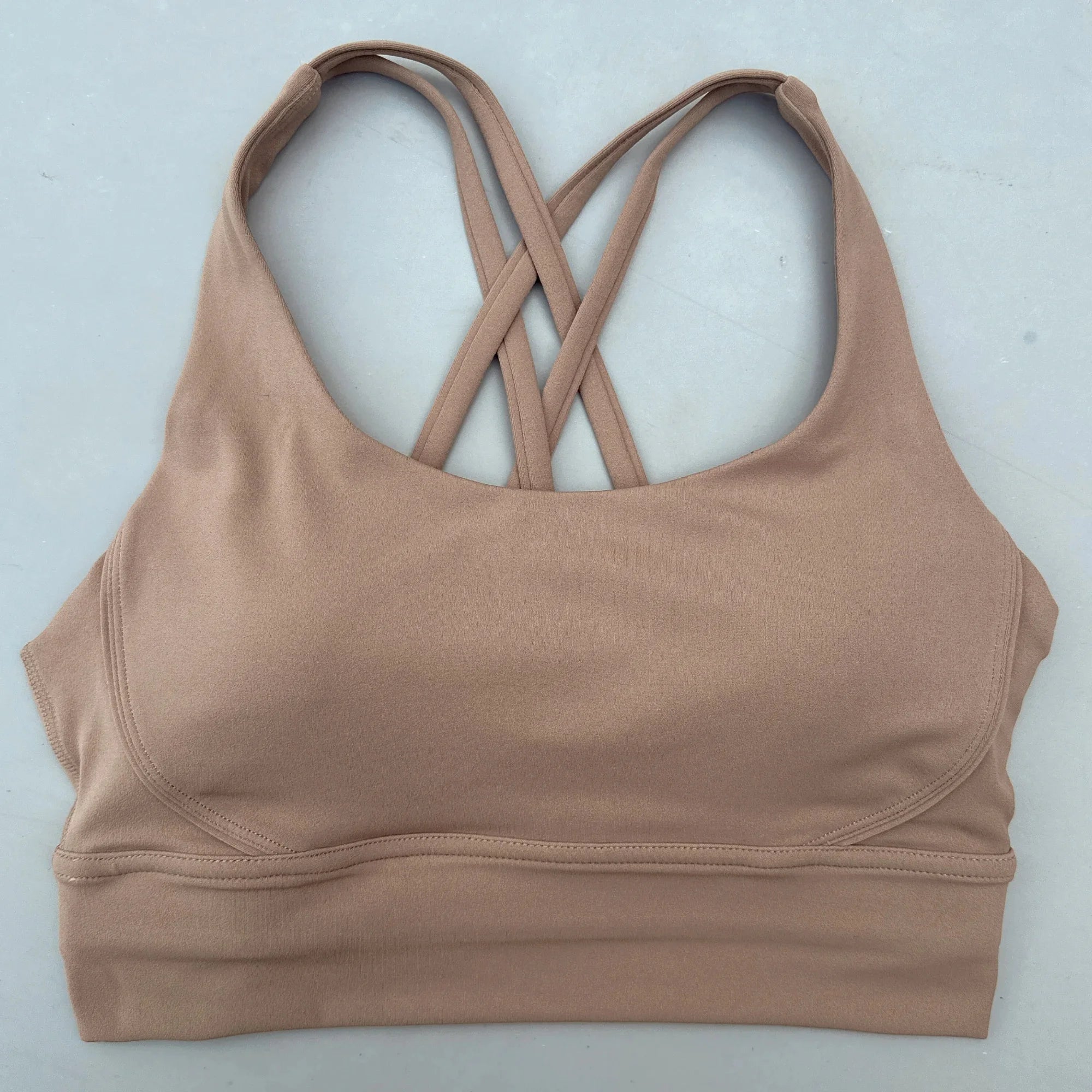 Solid Color Cross Fitness Bra - High Strength Yoga Sport Top