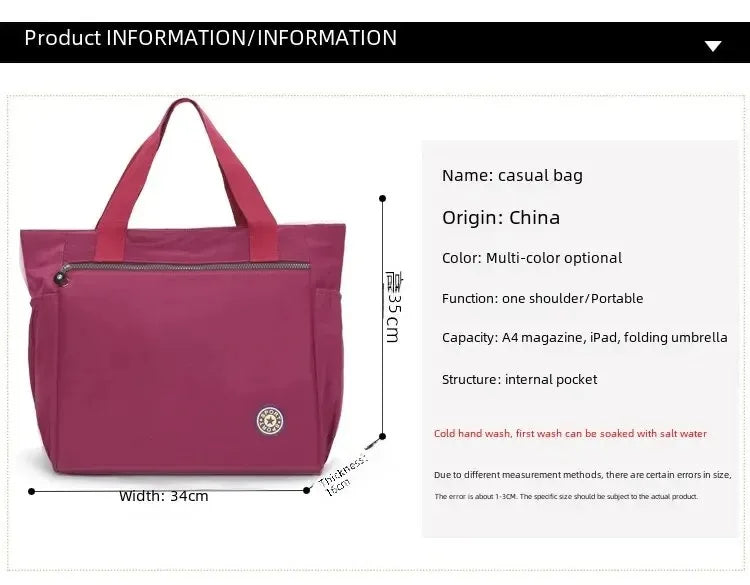 Waterproof Oxford Duffle Bag Large Capacity Women Travel Bags Shoulder Bag Valise Bolsa De Viagem Women's Handbags Shopping Bags