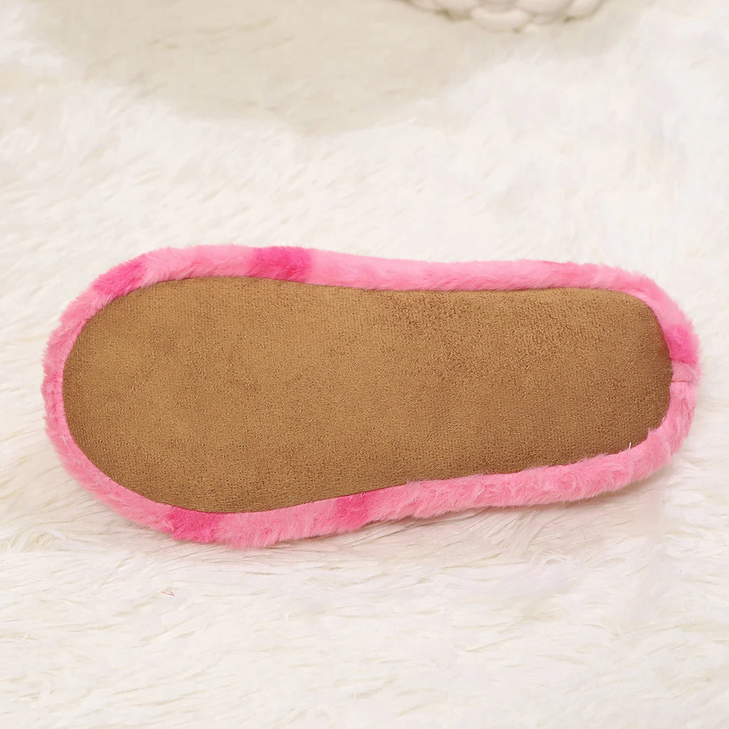 Winter Women's Heart-Shaped Slippers Love Mute Soft Sole Shoes Indoor Comfortable Cute Silent Carpet Light Living Room