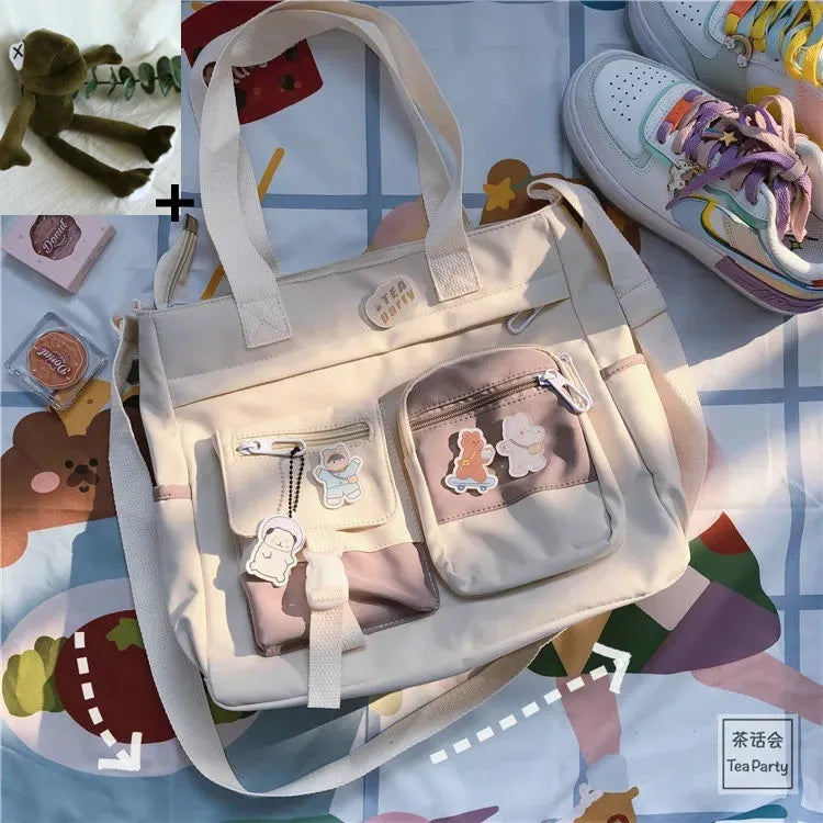 Waterproof Canvas Women Handbags Shoulder Bags Nylon Ladies Tote Messenger Bag Oxford Handbag Crossbody Bags for Girls Satchels