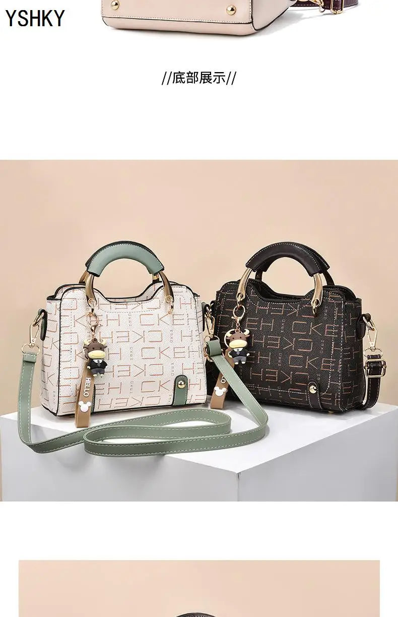 New brand shoulder Bag leather  Women's luxury designer handbag for 2024 women European and American retro cross body Tote bags