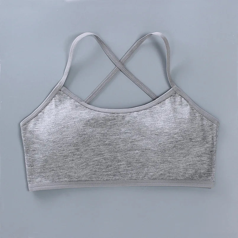 Teenage Girls Training Bras - Cotton Soft Sports Bra 8-16 Years