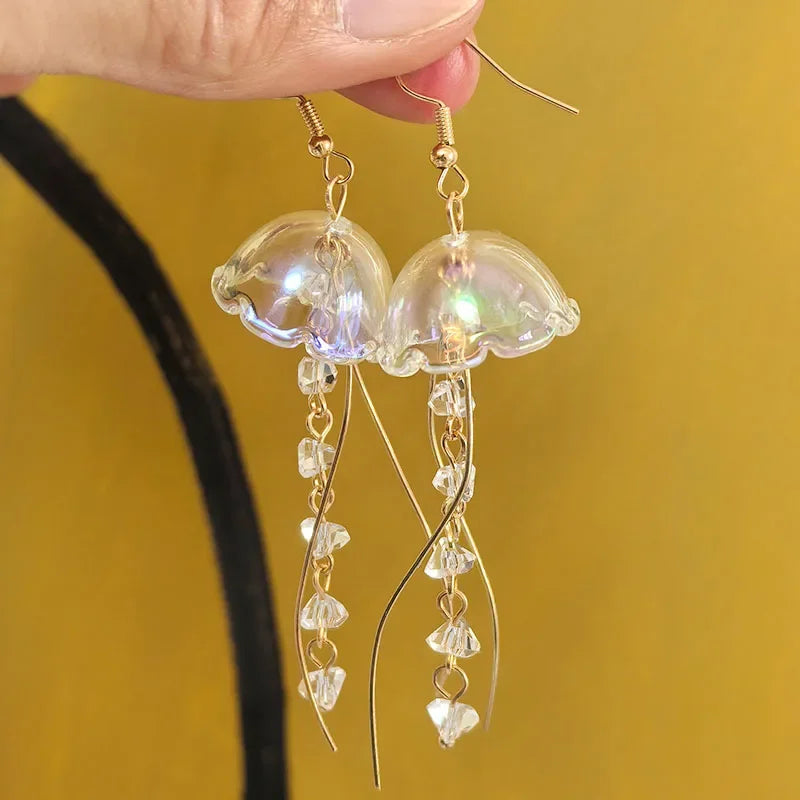 Acrylic Jellyfish Dangle Earrings