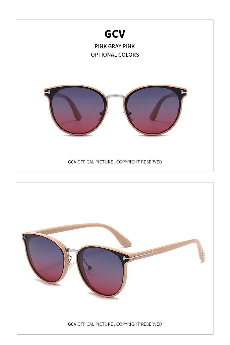 2025 GCV Polarized Cat Eye Sunglasses - Luxury Ultralight Tourism Party