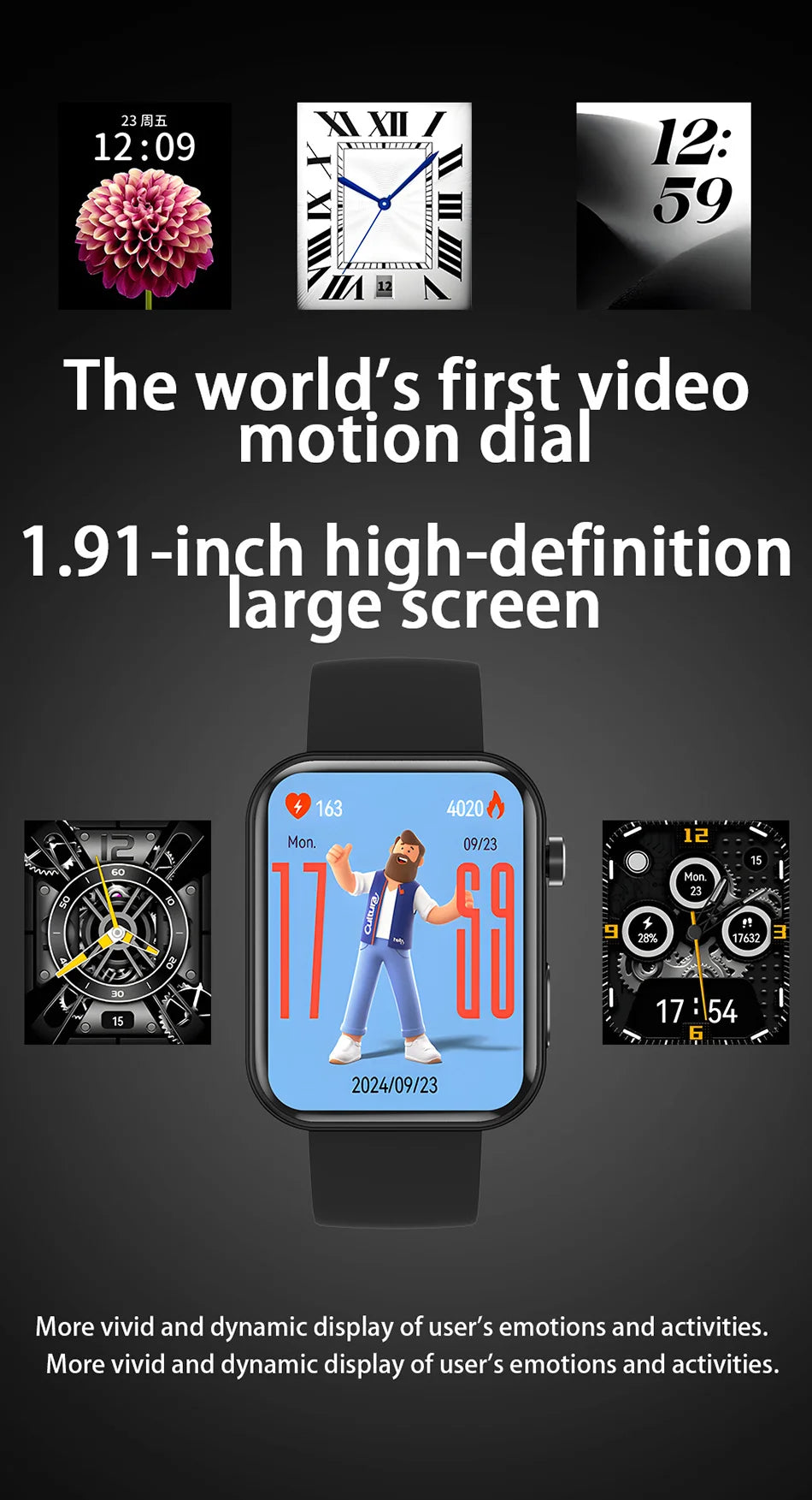 2025 Smart Watch Camera - Health Monitor Fitness Waterproof Bluetooth