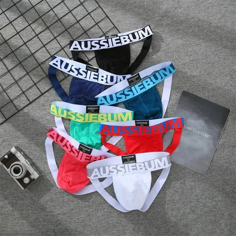 Dropshipping Printed Sexy Thong Briefs Men's Breathable Briefs Bikini G-strings Underwear Jockstraps Cotton Jocks Gay Underwear