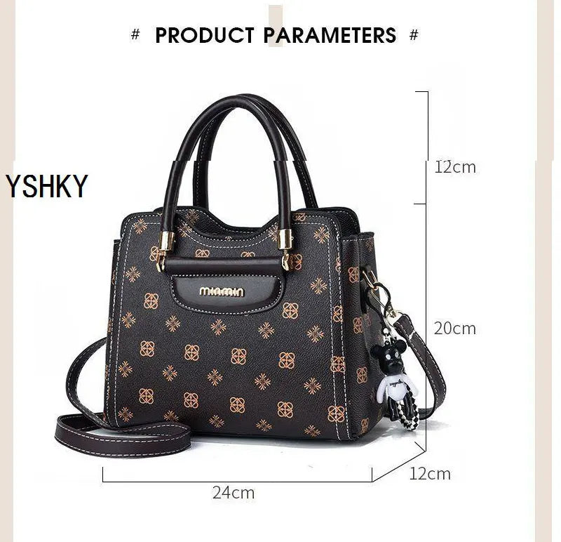New brand shoulder Bag leather  Women's luxury designer handbag for 2024 women European and American retro cross body Tote bags