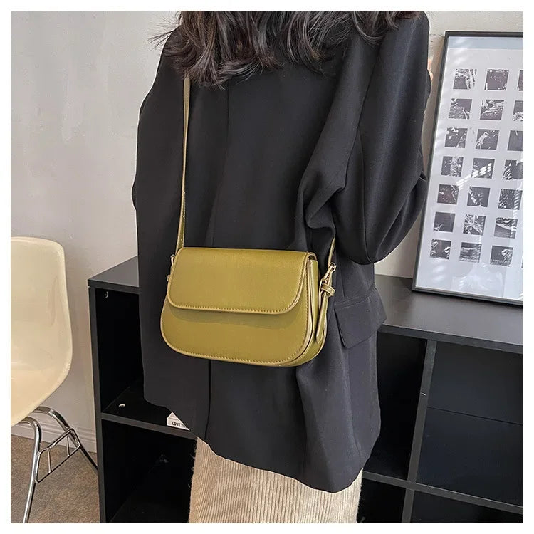 Advanced Texture Retro Small Saddle Bag Women 2025 New Popular All-Match Messenger Bag Fashion Underarm Bags Square Sling Bag