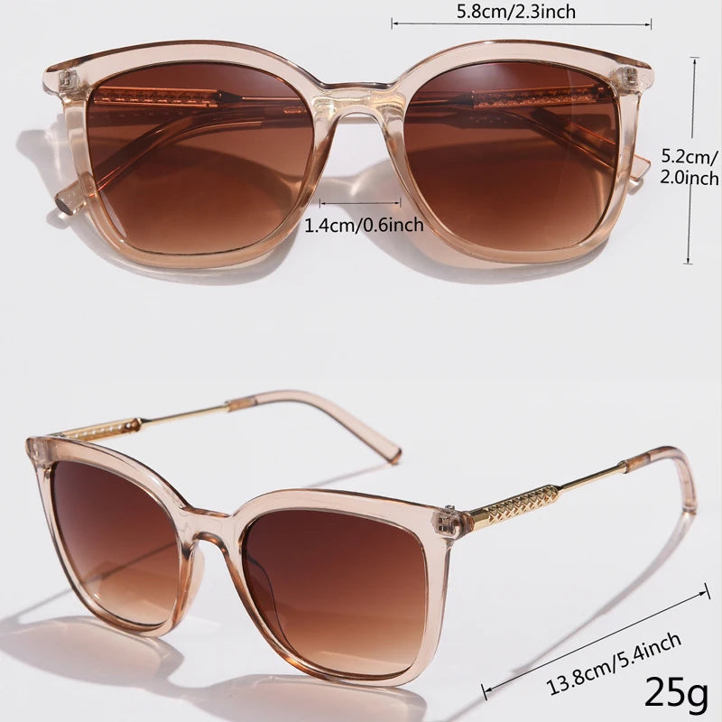 Classic Square Vintage Sunglasses - Alloy Frame Retro Trend UV400