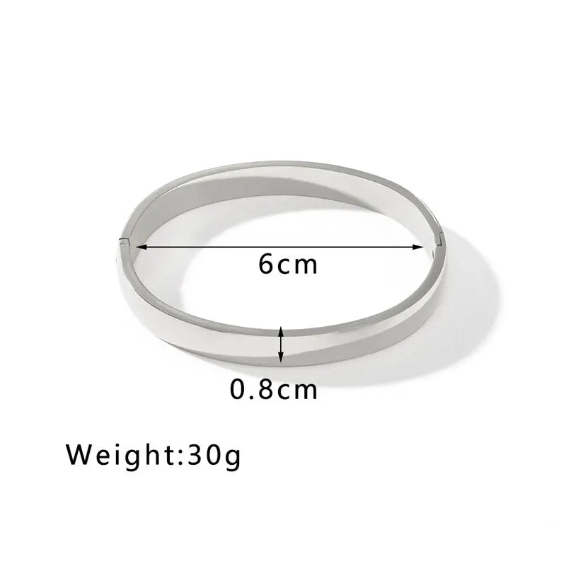 Fashion Design Gold Color Zircon And Cross Nut Nail Bangle Gold & Stainless Steel For Woman Bracelet buckle Classic jewelry