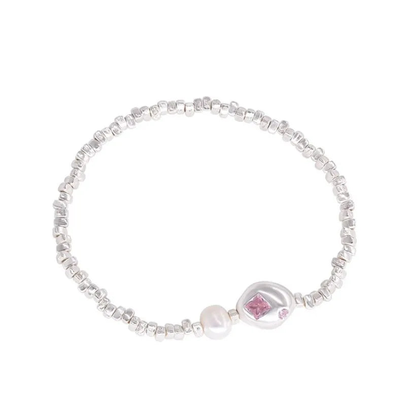 VENTFILLE 925 Sterling Silver Double Layer Pearl Bracelet for Women Girl Design Bead Korean Jewelry Dropshipping