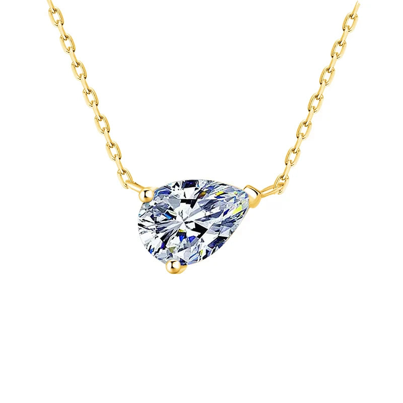 1/3carat Waterdrop Solitaire Moissanite Pendant Necklace 925 Sterling Silver Gra Certified Pear Cut Lab Diamond Neckchain Woman