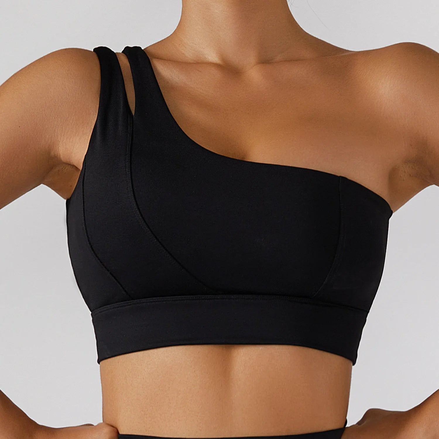 Sexy One Shoulder Sports Bra - High Strength Fitness Vest