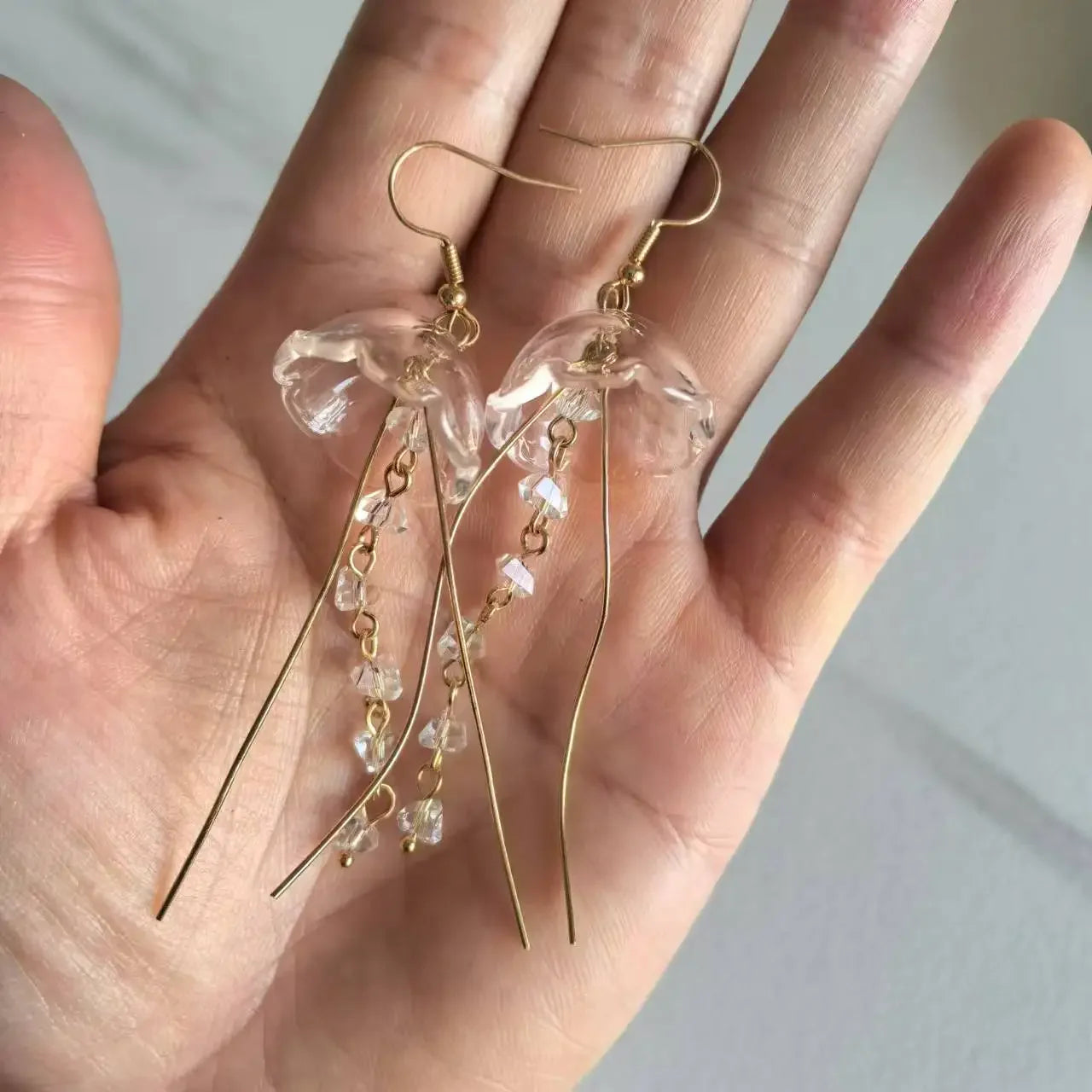 Acrylic Jellyfish Dangle Earrings