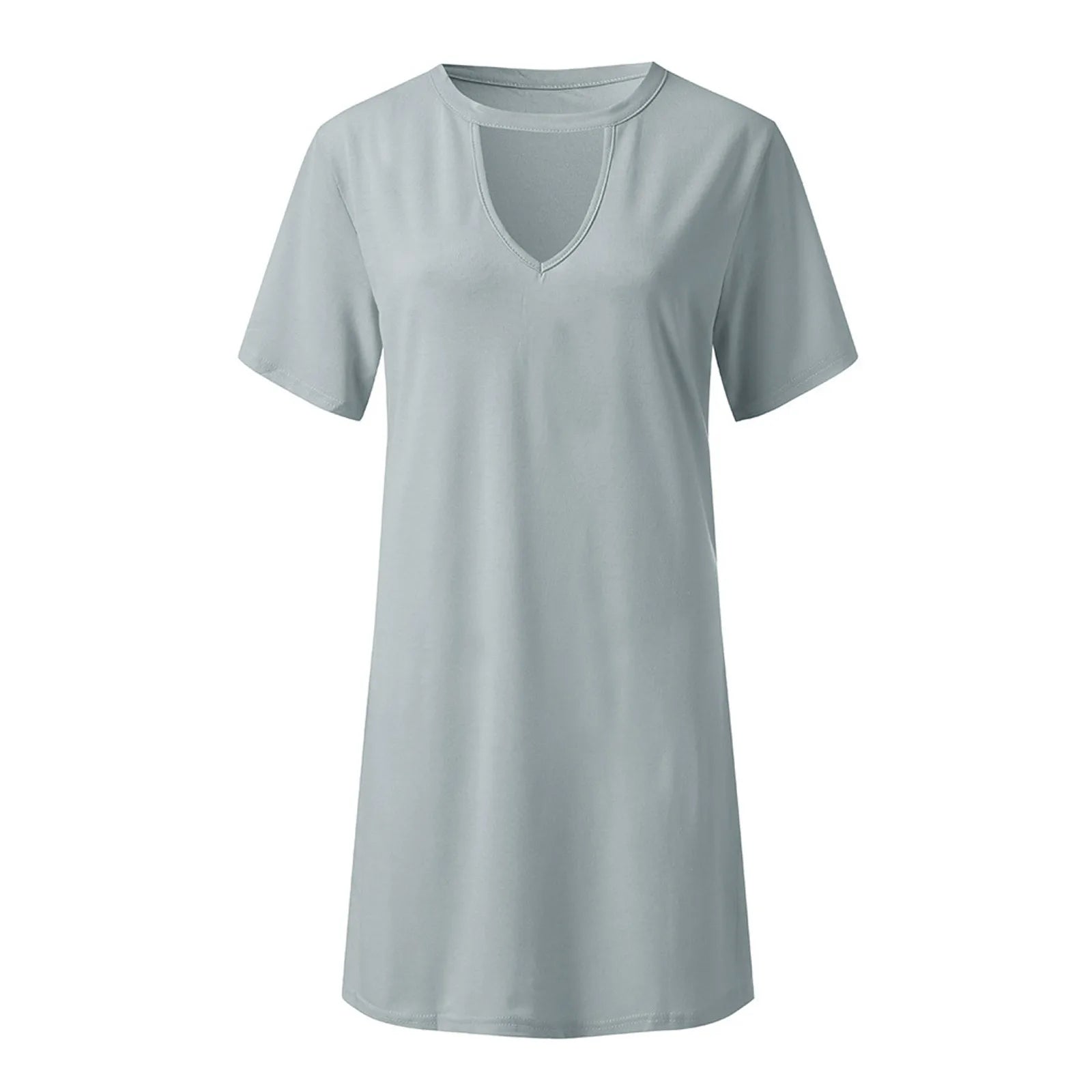 Sexy Elegant Dress Wrap Deep V Neck Cut Out Loose Dress Women Solid Color Short Sleeve Mini Dress Club Party Vestidos