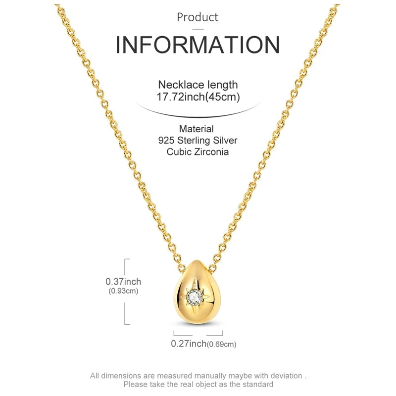 S925 Sterling Silver Minimalist Cross Necklace for Woman Personality Chain Shining Gold Color Party Necklaces for Women Jewelry