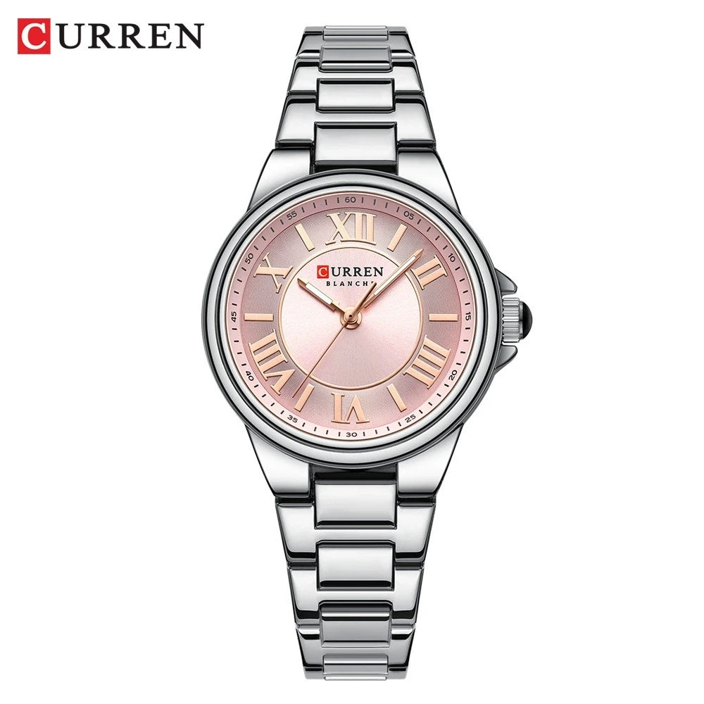 CURREN 9091 Fashion Accessories Watch Women Luxury Brand Elegant Bracelet Waterproof Quartz Women's Watch часы женские наручные