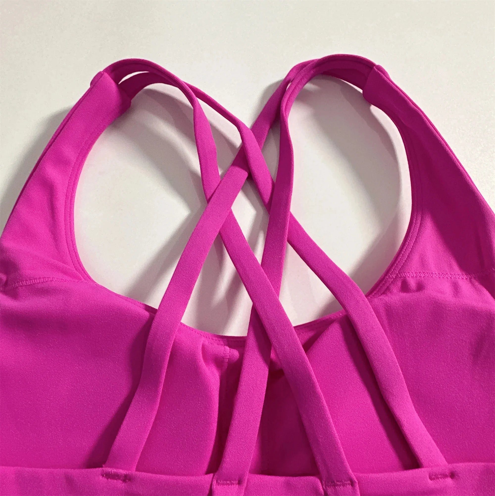 Solid Color Cross Fitness Bra - High Strength Yoga Sport Top