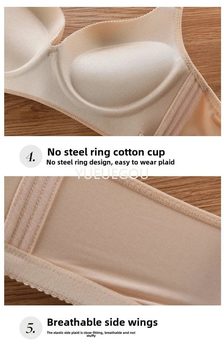 2024 New Girl's 8cm thickened Bra Steamed Bread Cup Adjustable Underwear No Mark No Steel Ring Breast Lingerie push up Bras