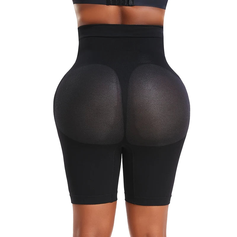 High Waist Body Shaper Shorts - Butt Lifter Mesh Buttock Enhancer