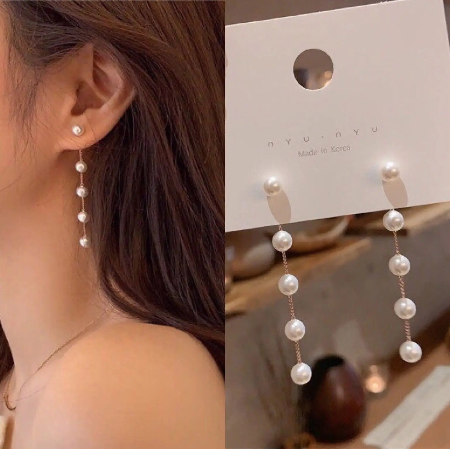 French Luxury Sweet Romantic Long Zircon Tassel Twisted Earrings for Women Temperament Wedding  Banquet Jewelry Gift