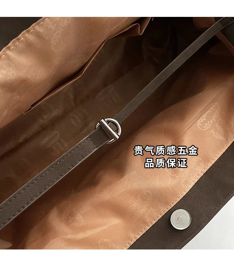 Faux Suede Solid Color High Quality Fashionable Versatile Handbag 2025 Women's Product Hot Selling  Large Capacity Shoulder Bag
