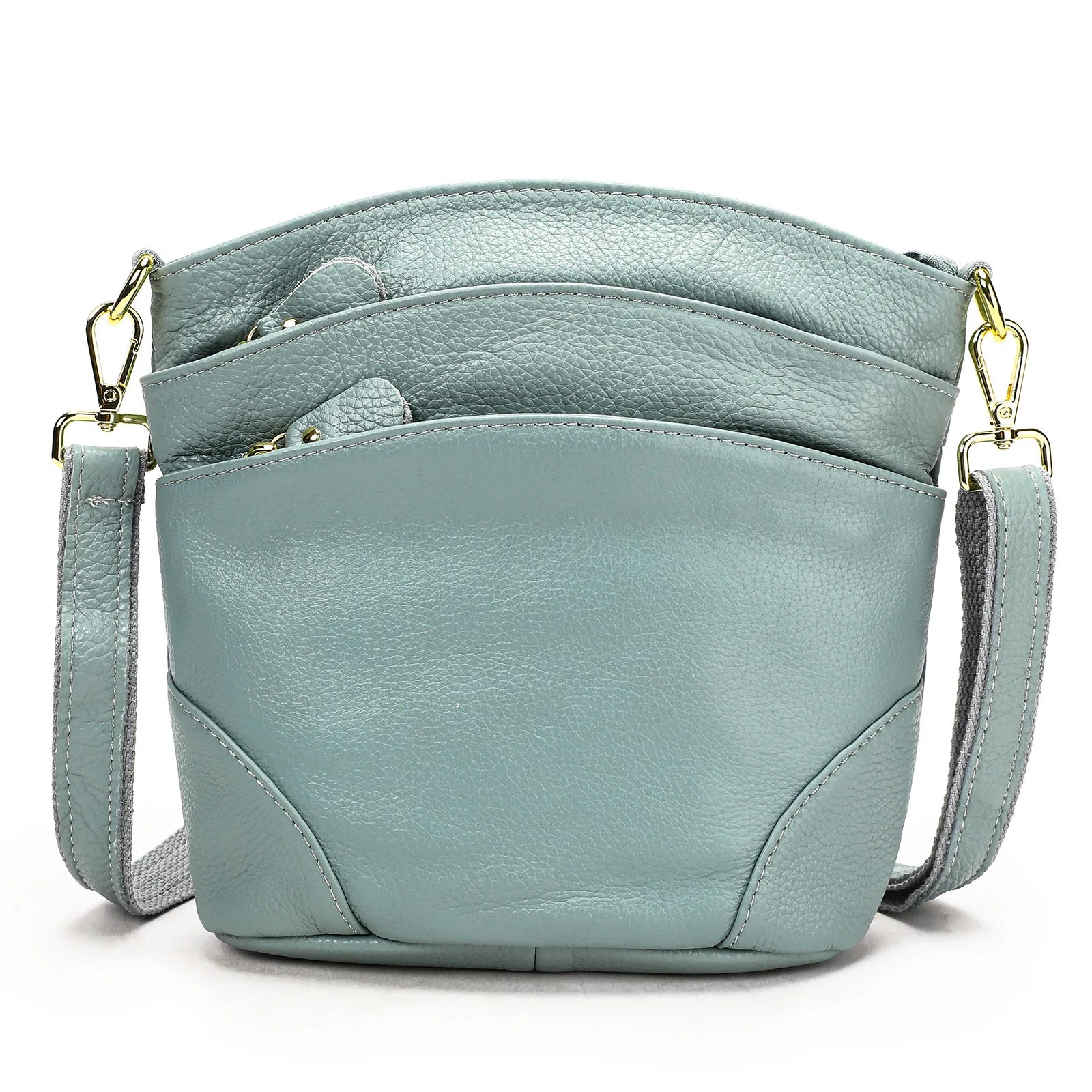 Genuine Leather Women Messenger Bags Cow Leather Crossbody Shoulder Bag Small Female Handbags Capacity Phone Bag for Girls