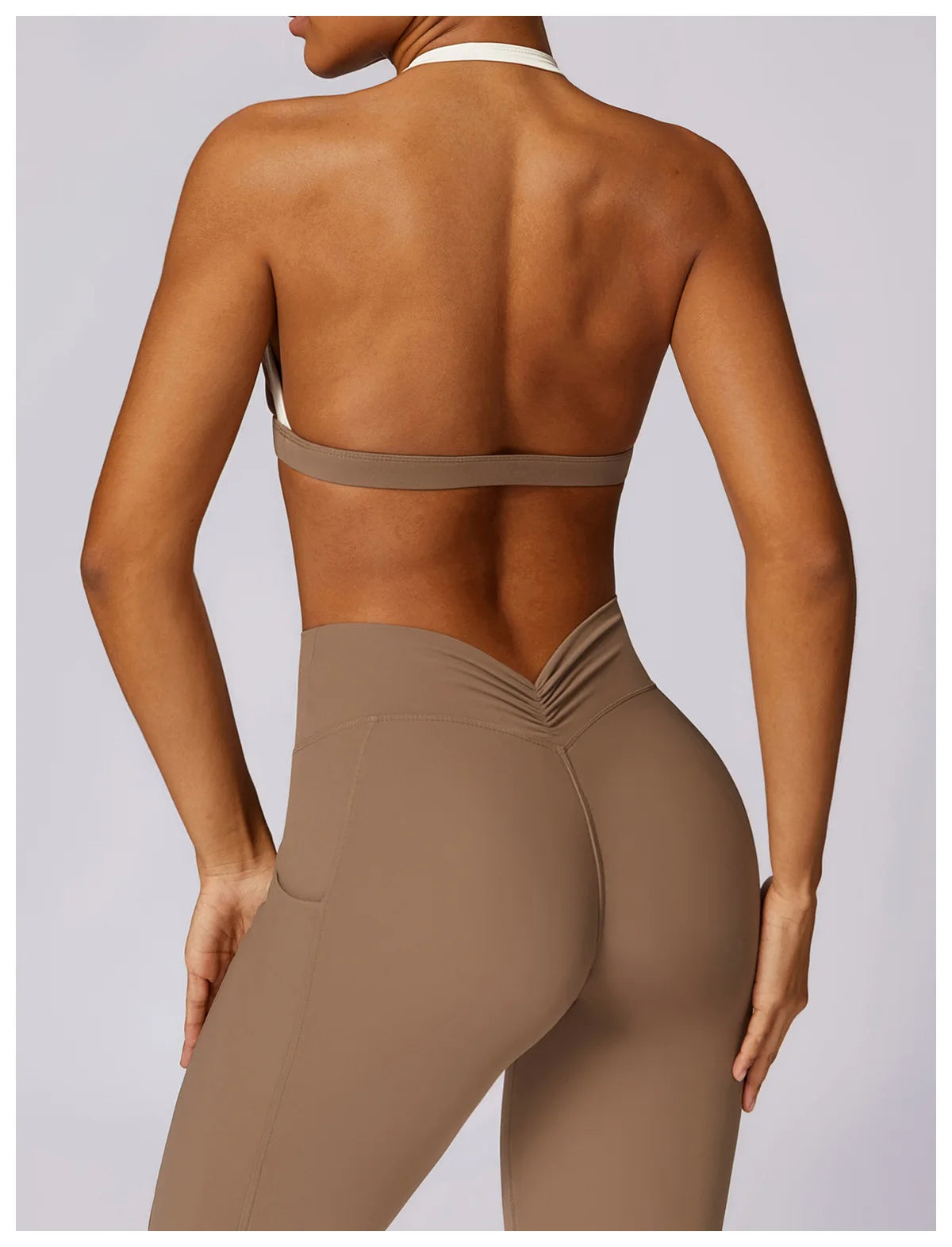 2Pcs Gym Set Women Workout Backless Yoga Suit Women Quick Dry Running Legging Fitness Bra Short-sleeved Shirt Sports Suit Female