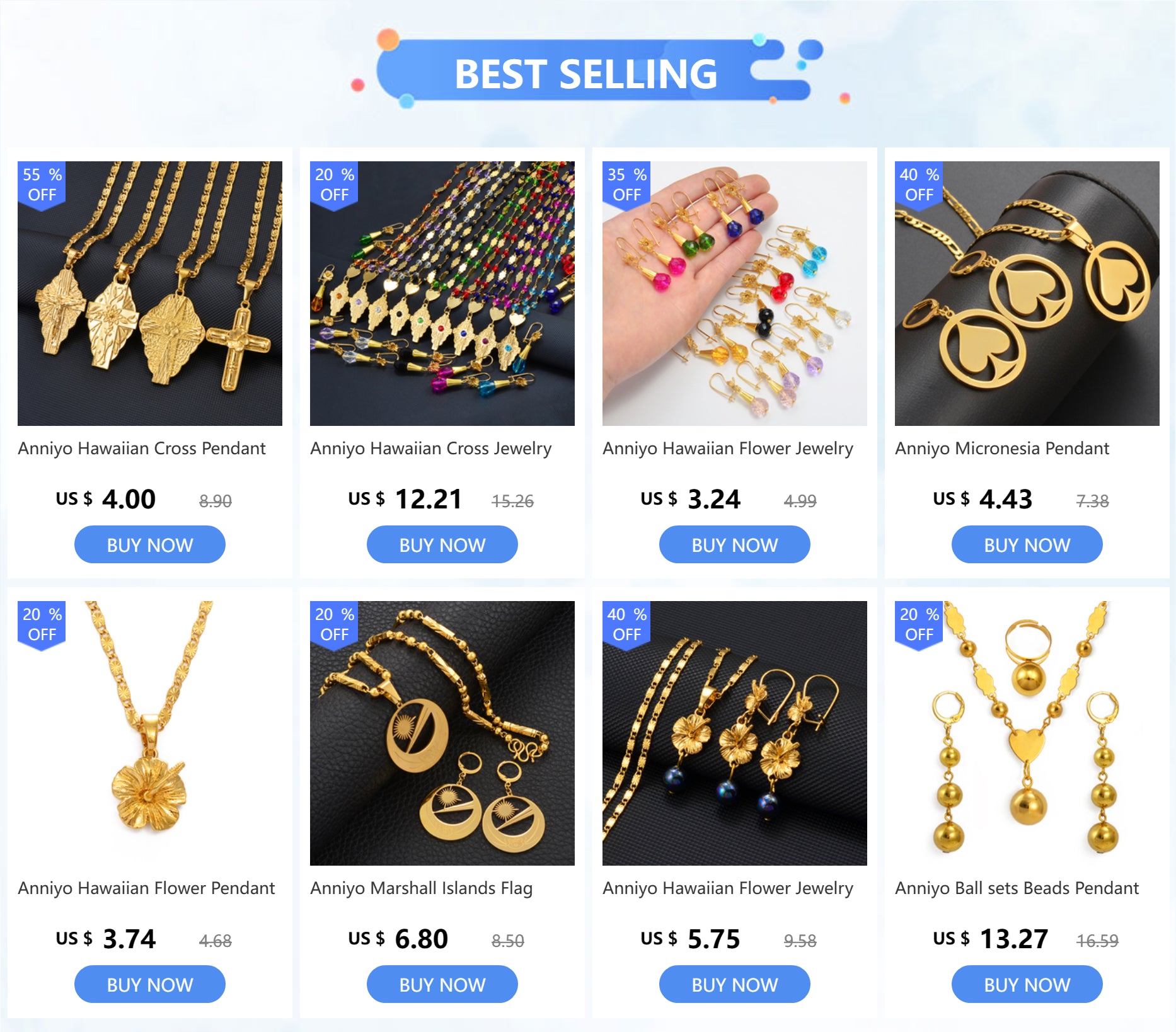 Anniyo A-Z Alphabet set Pendant Necklace and Earring set,Guam, Hawaii,African Initial Jewelry English Letters  #260306