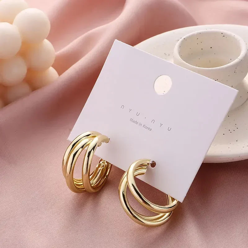 Hot Sale Statement Vintage Clip on Earrings Without Piercing for Women Fashion Earrings Party Gift Jewelry Clip Earrings