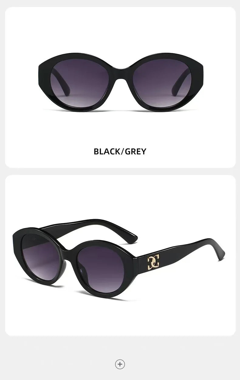 2025 Luxury Small Round Sunglasses - Unisex Designer Gradient UV400