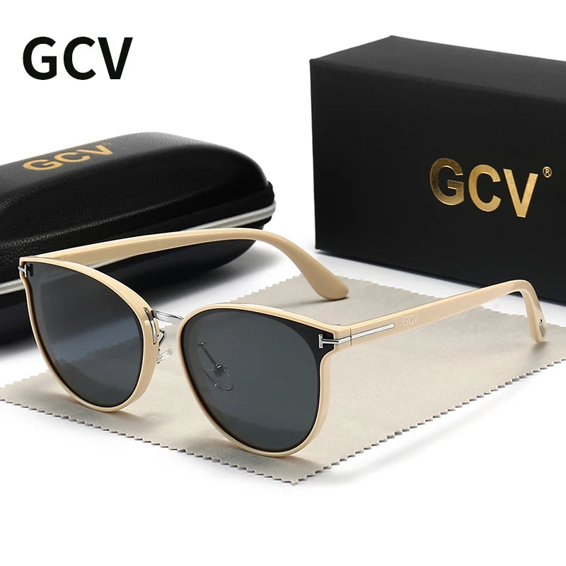 2025 GCV Polarized Cat Eye Sunglasses - Luxury Ultralight Tourism Party