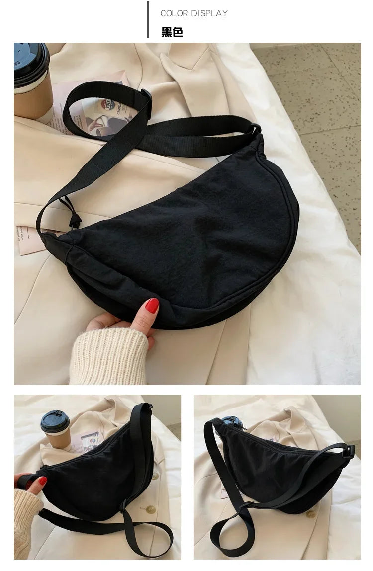 Casual Nylon Crossbody Bag for Women Designer Shoulder Bags Large Capacity Tote Lady Travel Shopper Bag Female Purses 2024