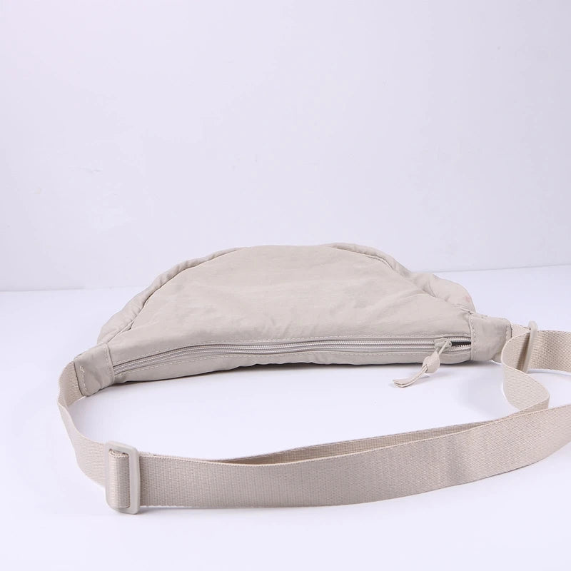 Women Half Moon Shape Crossbody Chest Bag Casual Nylon Shoulder Bag Female Large Capacity Tote Solid Lady Travel Shopper Handbag