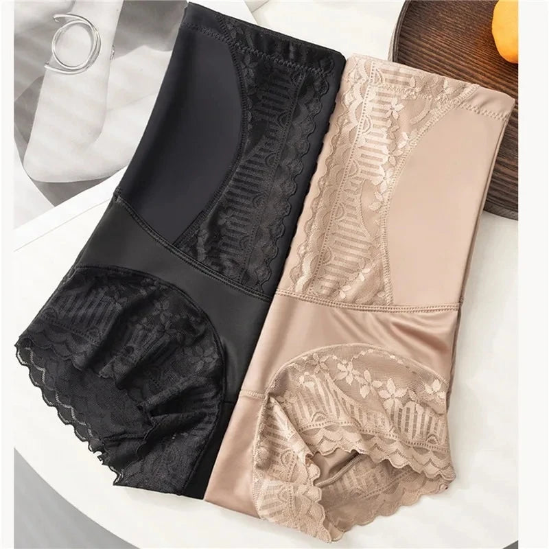 High Waist Control Panties - Seamless Lace Postpartum Shapewear