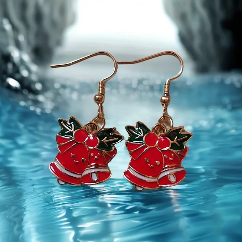 Fashionable Christmas Theme Earrings for Women - Happy Christmas Pendant Tree of Christmas Deer Father Design Mixed Style Jewelr