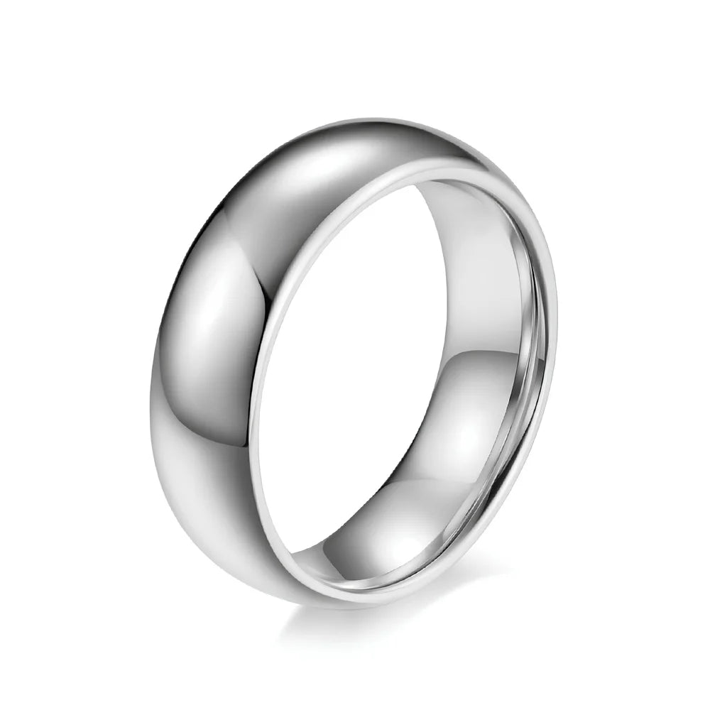Tungsten Carbide Wedding Rings for Women and Men Classic Comfort Fit Dome Bands Simple Gothic Style Engagement Rings